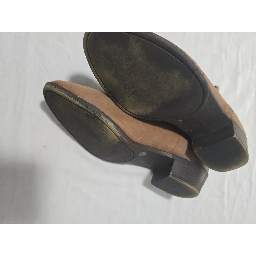Lucky Brand Womens Size 11M | Basel Brown | Leather Booties Women's Side Zip EUC